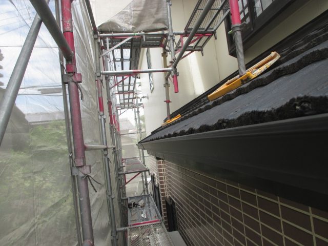 高砂市で交換してきれいになった軒樋